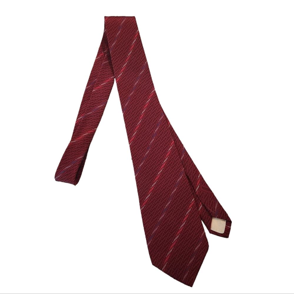 Missoni Tie 100% Silk Necktie Burgundy - Picture 1 of 5